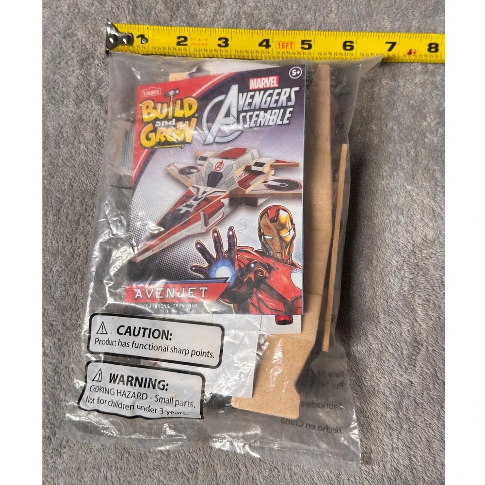 Lowe's Build and Grow Marvel Avengers Assemble Avenjet Iron Man Wood Craft Kit‎